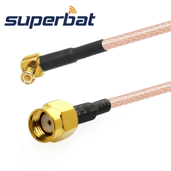 Superbat MCX Штекер под прямым углом к RP-SMA Прямой кабель с косичкой RG316 15 см RF коаксиальная перемычка в сборе для беспроводной связи