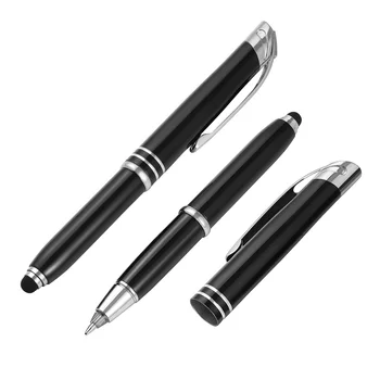 Toyvian Светодиодная шариковая ручка Prcatical Creative Metal Writing Pen Светящиеся канцелярские принадлежности для офиса Школа (черный)