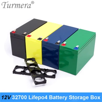 Turmera 12V 32700 Lifepo4 Коробка для хранения аккумуляторов с кронштейном 2 * 1x4 32650 для бесперебойного питания 12 В и использования аккумулятора электровелосипеда