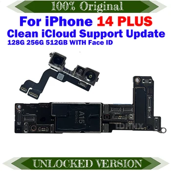 US E-SIM / CN SIM Version Чистая материнская плата iCloud для iPhone 14 Plus с Face ID Поддержка обновлений IOS Основная логическая плата 14Plus
