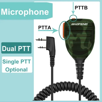 UV-5RH Профессиональный микрофонный динамик для рации DM-1701 UV16 Радио PTT Микрофон Kenwood Plug 2-контактный Baofeng Walkie Rsie Аксессуары