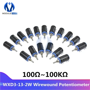 WXD3-13-2W Проволочный потенциометр сопротивления Ом 10 витков Линейный поворотный потенциометр 5% +5% -5% Электроника своими руками