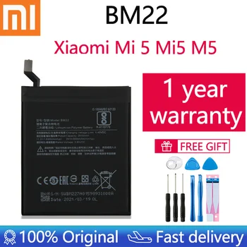 Xiao mi 100% оригинальный аккумулятор BM22 3000 мАч для Xiaomi Mi 5 Mi5 M5 BM22 Высококачественные сменные батареи для телефона