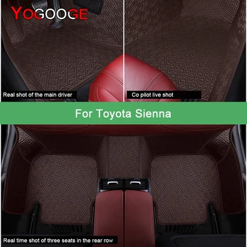 YOGOOGE Автомобильные коврики для Toyota Sienna Роскошные автомобильные аксессуары Коврик для ног