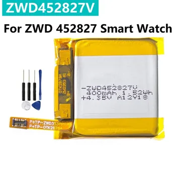 ZWD452827V Аккумулятор емкостью 400 мАч для ZWD 452827 Батарея для смарт-часов + бесплатные инструменты