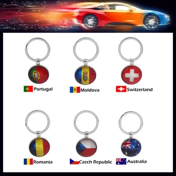 Австралия Португалия Швейцария Молдова Румыния Чехия Национальный флаг Футбол Брелок Кольцо Кулон Вентилятор Подарок сувенир