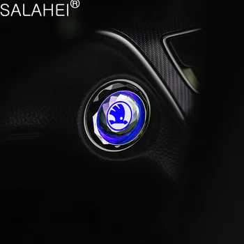  Автомобильная кнопка в один клик Хрустальные декоративные наклейки для Skoda Octavia 2 3 Fabia Superb Kamiq Kodiaq Rapid Switch Защитный чехол