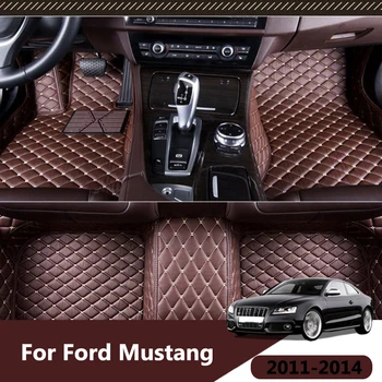 Автомобильные коврики для Ford Mustang 2011 2012 2013 2014 Авто Интерьер Кожаный коврик для ног Вкладыш в багажник Авто Аксессуары Автомобильный стайлинг