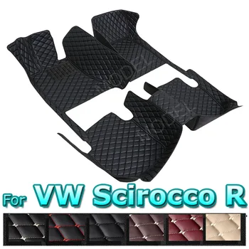 Автомобильные коврики для VW Scirocco R 3R 2009-2017 Дропшиппинг Центр Аксессуары для интерьера 100% Fit Кожаные ковры Коврики Подножки для ног