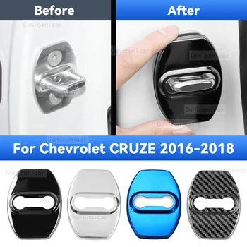 Автомобильный дверной замок Защитная крышка из нержавеющей стали для Chevrolet CRUZE 2016-2018 Защитная пряжка Антикоррозийные декоративные аксессуары