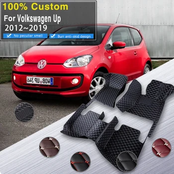 Автомобильный коврик для VW Volkswagen Up 2012~2019 Водонепроницаемый Tapete Automotivo Para Carro Автомобильные коврики Аксессуар Voiture Автомобильные аксессуары