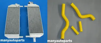 алюминиевый радиатор и ЖЕЛТЫЙ шланг для Suzuki RM250 RM 250 2001-2008 02 03 04 05 06 07 08