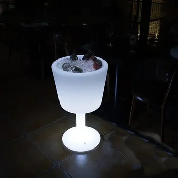 бар Светодиодный светящийся лед KTV Advanced Light Роскошный двухслойный пластиковый пиво, шампанское, красное вино, ведро со льдом Yuanbao