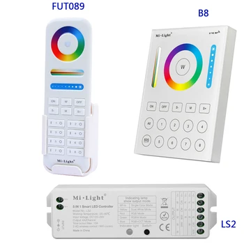 Беспроводной пульт дистанционного управления Miboxer 2.4G 8 Zone FUT089; B8 Настенная сенсорная панель; LS2 5IN 1умный светодиодный контроллер для светодиодной ленты RGB + CCT