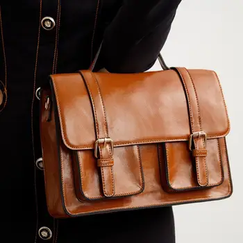Винтажная сумка-мессенджер через плечо, сумка через плечо в стиле ретро, женская модная сумка и кошелек для школы, путешествий