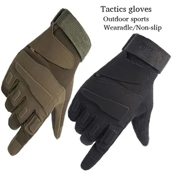  Все пальцы Тактические перчатки для мужчин Армейские болельщики Тактическая подготовка Защита Спорт на открытом воздухе Альпинизм и верховая езда Перчатки