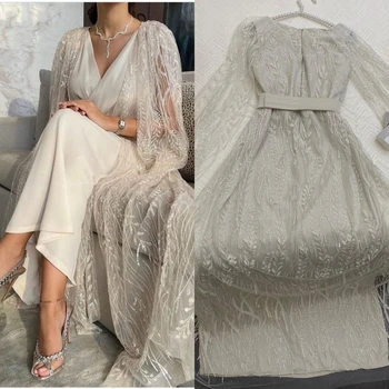 Выпускные платья Высокое качество Изысканный V-образный вырез А-образный вырез А-образная аппликация Шифон Вечернее платье Белое платье 드레스 Vestidos Longos