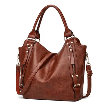  Высокое качество Женская сумка большой емкости Роскошная женская сумка Боковые карманы Дизайнерская сумка PU Leather Сумки через плечо Женские сумки