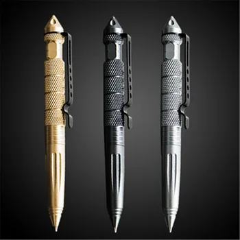 Высококачественная металлическая цветная тактическая ручка для защиты Школьная студенческая канцелярия Шариковые ручки
