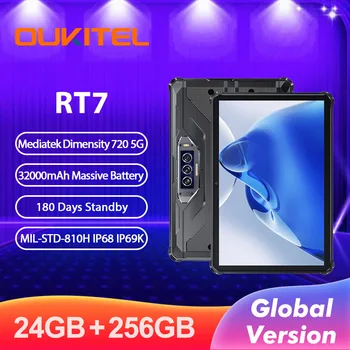 Глобальная версия Защищенные планшеты Oukitel RT7 32000 мАч 10,1-дюймовый дисплей FHD+ 12 ГБ 256 ГБ Android 13 Планшет 48 МП + 20 МП ПК