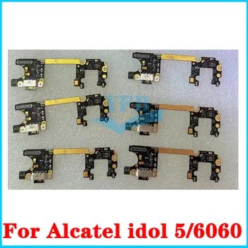 Для Alcatel idol 5 idol5 6060 6060Y USB док-станция зарядка порт штекер зарядное устройство гибкий кабель с микрофоном плата микрофона