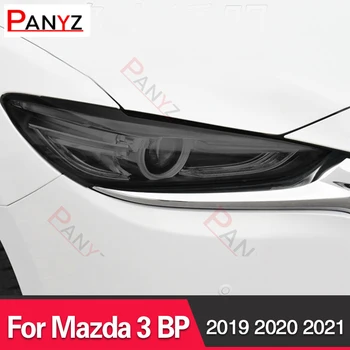 Для Mazda 3 BP 2019 2020 2021 Аксессуары Автомобильная фара Защитная пленка Передний свет Прозрачный дымчатый черный TPU Наклейка