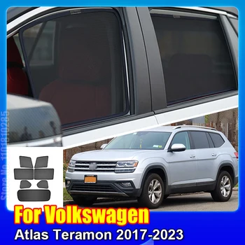  для Volkswagen VW Atlas Teramon 2017-2023 Автомобильное окно SunShade Щит Передний лобовой стекло Задняя боковая шторка Солнцезащитный козырек