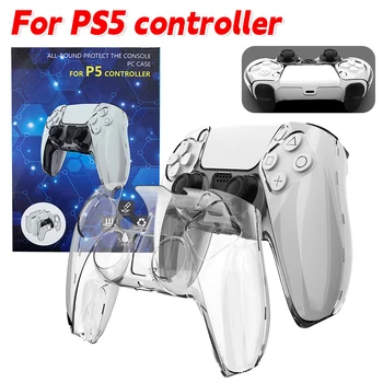Для контроллера PS5 DualSense Прозрачная крышка для ПК Ультратонкий прозрачный защитный чехол для геймпада Sony Playstation5 Игровые аксессуары