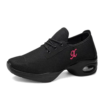 Дышащая сетчатая джазовая танцевальная обувь для женщин Модные повседневные теннисные кроссовки Осенние современные танцевальные тренировочные туфли