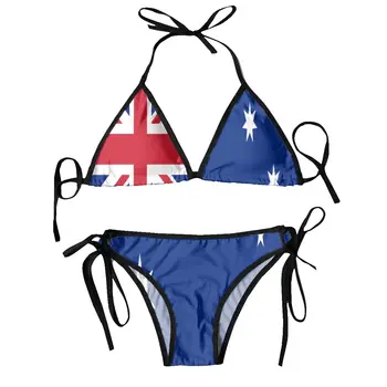 Женский купальник с австралийским флагом, Сексуальный комплект бикини, Купальный костюм, Пляжная одежда, Купальники