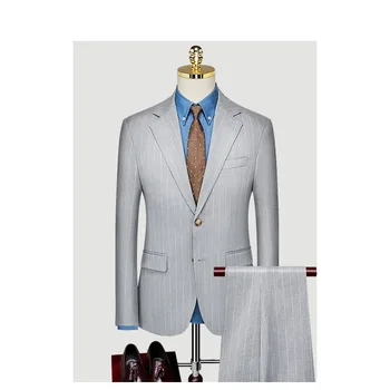 Изготовленный на заказ жених свадебное платье блейзер брюки бизнес высококачественное классическое платье брюки ZHA04-65999