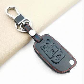 кожаный 3 кнопки автомобильный чехол для ключей чехол сумка для ключей для Geely Emgrand EC7 MK Atlas X7 7 EC8 GT Boyue CK2 Panda GC6 NL3 GX7 GX2 Брелок для ключей