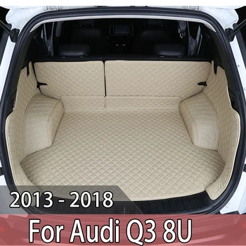 Кожаный коврик для багажника автомобиля на заказ для Audi Q3 8U 2013 2014 2015 2016 2017 2018 Багажник Коврик Вкладыш Audi Cargo Liner