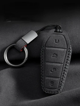 кожаный чехол для ключей автомобиля протектор для BYD Han Ev Tang Dm / Qin PLUS / Song Pro / MAX / Yuan Dolphin E2 Авто Ключ Автомобильные аксессуары