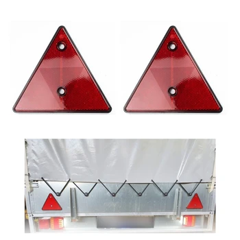 Красный Прицеп для треугольного отражателя Светоотражающие треугольники для стоек ворот Задние предупреждающие отражатели Подходит для грузовика Tracto