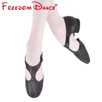 купон натуральная кожа стрейч балетная танцевальная обувь для женщин джазовая танцевальная обувь учителя танцев сандалии пуанты обувь йога розовый