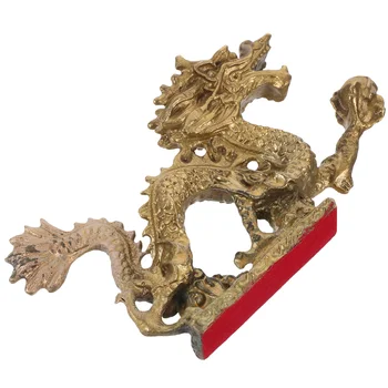 Латунная статуя дракона Декоративная фигурка дракона Китайская традиционная фигурка дракона
