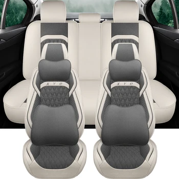  льняные универсальные чехлы для сидений автомобиля Honda Fit Accord Amarok BMW F11 Ford Kuga Edge Insignia Роскошные аксессуары Интерьеры Полный комплект