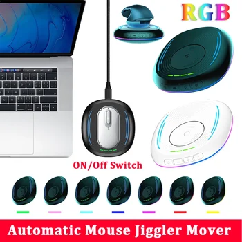  Механический проигрыватель Pad RGB Lights Автоматическая мышь Jiggler Mover с таймером ВКЛ/ВЫКЛ переключатель для пробуждения компьютера