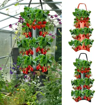 многофункциональный подвесной сеялка вертикальная подвесная садовая сумка дышащая ткань для кашпо для аэрации клубника мешки для кашпо