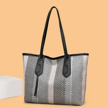 Модная новая сумка большой вместимости в корейском стиле, простая сумка для мамы, модная женская сумка через плечо, прямая поставка
