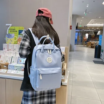 Модный женский рюкзак для подростков Черная школьная сумка Женская сумка для деловых путешествий Водонепроницаемая мочила