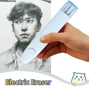 Мультяшный электрический ластик карандаш для рисования механический сменный ластик сердечник резиновый карандаш ластик для детей школьные канцелярские принадлежности