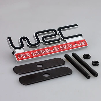  Наклейка на значок решетки автомобиля Чемпионат мира по ралли Гоночный стиль Аксессуары для эмблемы экстерьера Хромированная отделка для Ford WRC