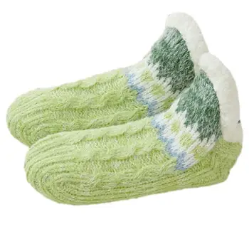  Напольные носки для зимы Универсальные пушистые носки из овечьей шерсти с теплыми принадлежностями одного размера для столовой и спальни