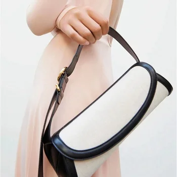 Немецкий дизайнер женский холст на плечо сумка Cannolo модная пригородная женская цилиндрическая кожаная ретро сумки через плечо сумки Сумки