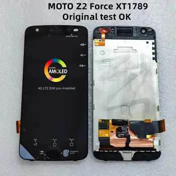 Новый 5,5-дюймовый оригинальный ЖК-дисплей для дисплея Motorola MOTO Z2 Force XT1789 Сенсорный экран с рамкой дигитайзера в сборе Замена