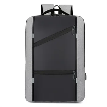  Новый водонепроницаемый бизнес-рюкзак Мужские школьные USB-рюкзаки 15,6-дюймовый рюкзак для ноутбука Сумки большой емкости Сумки для кемпинга на открытом воздухе