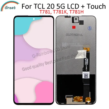 Оригинал для TCL 20 5G LCD T781, T781K, T781H Сенсорная панель Дигитайзер в сборе Замена панталла для дисплея TCL 20 5G