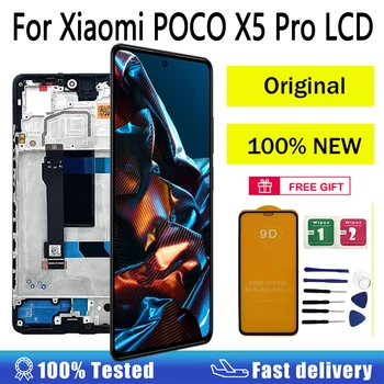 Оригинал для Xiaomi POCO X5 Pro 22101320G 22101320I ЖК-дисплей Дигитайзер с сенсорным экраном в сборе для замены ЖК-дисплея POCO X5 Pro